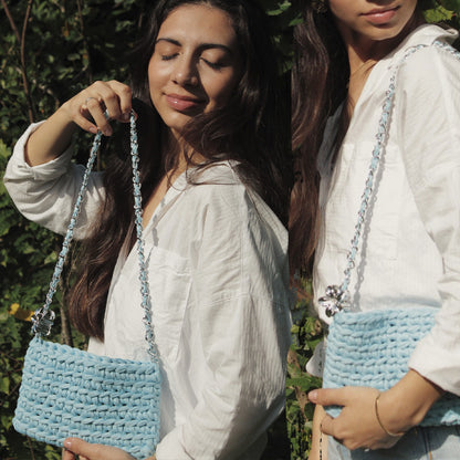 Bolsa de Crochê Aura - Blue
