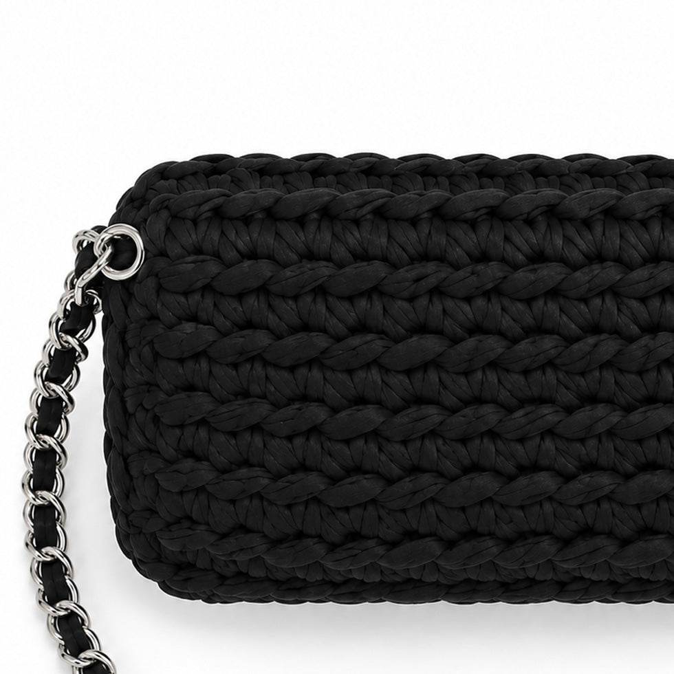 Bolsa de Crochê Aura - Black